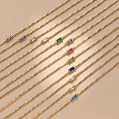 Colorful Square Zircon Geometric Bracelet