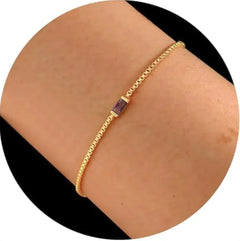 Colorful Square Zircon Geometric Bracelet
