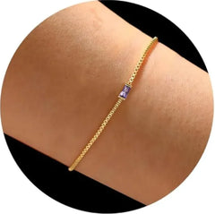 Colorful Square Zircon Geometric Bracelet