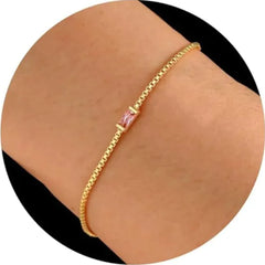 Colorful Square Zircon Geometric Bracelet