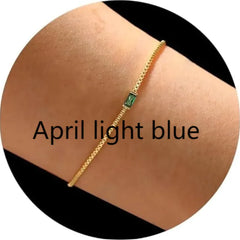 Colorful Square Zircon Geometric Bracelet